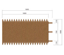 Palissade à lattes verticales