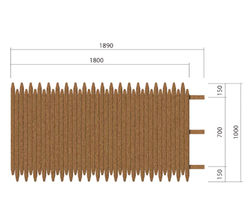 Palissade à lattes verticales