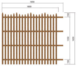 Palissade à lattes verticales