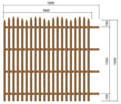 Palissade à lattes verticales