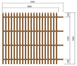 Palissade à lattes verticales