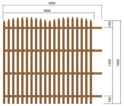 Palissade à lattes verticales