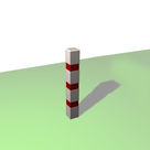 Acheter Borne carrée de balisage à 3 bandes rouges rétro-réfléchissantes - Solution Pin au meilleur prix